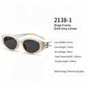 Soft Beige Frame Grey Lens Cat Eye Sunglasses UV400 Protection, Neutral Versatile Everyday Match, Recommended Christmas Holiday Gift