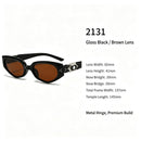 Glossy Black Brown Lens Cat Eye Sunglasses UV400, Polished Retro Premium Vibe, Ideal Christmas Gift