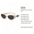 Creamy Off-White Full Grey Lens Cat Eye Sunglasses UV400 Blocking, Soft Elegant Daily Wear, Great Christmas Present