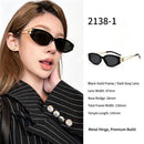 Black Gold Frame Grey Lens Cat Eye Sunglasses UV400 Protection, Edgy Two-Tone Streetwear Vibe, Suitable for Christmas Gifting