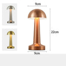 3-Color Dimmable LED Desk Lamp Gold Dumbbell B Style, USB Rechargeable Metal Tap Light, Luxury Table Ambient Night Light, Ideal Christmas Gift