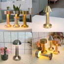 3-Color Dimmable LED Night Light Gold Dumbbell E Style, USB Charging Creative Metal Design, Bedroom Bedside Atmosphere Lamp, Popular Christmas Holiday Gift