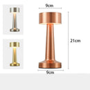 3-Color Dimmable LED Table Lamp Silver Dumbbell A Style, USB Rechargeable Versatile Simple, Desk Study Eye-Caring Light, Suitable for Christmas Gifting
