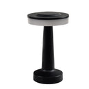 3-Color Dimmable LED Tap Light Matte Black Dumbbell E Style, USB Rechargeable Sleek Metal, Gaming Desk Ambient Mood Light, Perfect Christmas Gift