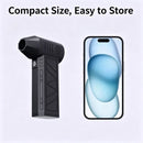High‑Speed Brushless Mini Portable Turbo Fan, Handheld Wireless Blower for Outdoor Use, LED Light Vacuum & Blowing Function Color Box Packaging