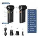 High‑Speed Brushless Mini Portable Turbo Fan, Handheld Wireless Outdoor Blower, Blowing Mode With 6000MA Battery, Christmas Outdoor Practical Gift