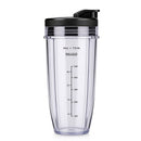 Replacement Ninja Blender Cup Compatible with 32oz 24oz 18oz BL480 BL482,24oz Blender Cup with Flip鈥慣op Lid,Halloween Home Kitchen Supply Gift