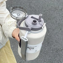 Giant 67.63oz Vacuum Flask, 316 Inner & 304 Outer Stainless Steel, 12-24H Long-Lasting Heat & Cold Retention, Pop-Up Lid & Dual Drinking Spouts, Portable Leak-Proof, Must-Have for Outdoor Sports & Commuting!(white)
