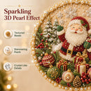 Four Seasons & Holiday Pearl Art DIY Hanging Wreath – 3D Sparkling Adult Craft Ornament with Spring, Summer, Autumn, Winter & Christmas Themes. Curated for Independent Stores. Perfect for Stress Relief, Home Decor & Gifting.[Santa Claus]