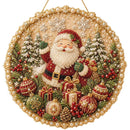 Four Seasons & Holiday Pearl Art DIY Hanging Wreath – 3D Sparkling Adult Craft Ornament with Spring, Summer, Autumn, Winter & Christmas Themes. Curated for Independent Stores. Perfect for Stress Relief, Home Decor & Gifting.[Santa Claus]