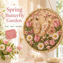 Four Seasons & Holiday Pearl Art DIY Hanging Wreath – 3D Sparkling Adult Craft Ornament with Spring, Summer, Autumn, Winter & Christmas Themes. Curated for Independent Stores. Perfect for Stress Relief, Home Decor & Gifting.[Butterfly Garden]