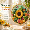 Four Seasons & Holiday Pearl Art DIY Hanging Wreath – 3D Sparkling Adult Craft Ornament with Spring, Summer, Autumn, Winter & Christmas Themes. Curated for Independent Stores. Perfect for Stress Relief, Home Decor & Gifting.[sunflower]