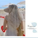 1pc Women's Wide Brim Neck Flap Sun Hat, Lightweight Breathable Shoulder Cover Sunshade Cap, Perfect for Summer Beach & Seaside(beige)