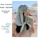 1pc Women's Wide Brim Neck Flap Sun Hat, Lightweight Breathable Shoulder Cover Sunshade Cap, Perfect for Summer Beach & Seaside(beige)
