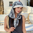 1pc Women's Wide Brim Neck Flap Sun Hat, Lightweight Breathable Shoulder Cover Sunshade Cap, Perfect for Summer Beach & Seaside(beige)