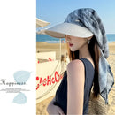 1pc Women's Wide Brim Neck Flap Sun Hat, Lightweight Breathable Shoulder Cover Sunshade Cap, Perfect for Summer Beach & Seaside(beige)