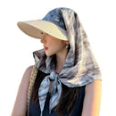 1pc Women's Wide Brim Neck Flap Sun Hat, Lightweight Breathable Shoulder Cover Sunshade Cap, Perfect for Summer Beach & Seaside(beige)
