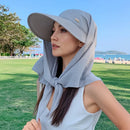 1pc Women's Wide Brim Neck Flap Sun Hat, Lightweight Breathable Shoulder Cover Sunshade Cap, Perfect for Summer Beach & Seaside(beige)