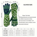 Thorn-Proof Long Sleeve Gardening Gloves – Anti-Slip, Wear-Resistant & Touchscreen Design, Extended Cuffs for Rose Thorns & Dry Branches, Flexible Five-Finger Polyester Fabric with Fresh Prints, Essential for Outdoor Work.(Yellow floret)