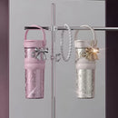 Aurora Goddess Tumbler, 316 Stainless Steel, 680ml 12H Hot & 24H Cold, Dual Drinking Portable Leak-Proof, Car Cup Holder, Light Luxury High Aesthetics, Perfect Gift!(pink)