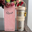 Aurora Goddess Tumbler, 316 Stainless Steel, 680ml 12H Hot & 24H Cold, Dual Drinking Portable Leak-Proof, Car Cup Holder, Light Luxury High Aesthetics, Perfect Gift!(golden)