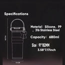 Aurora Goddess Tumbler, 316 Stainless Steel, 680ml 12H Hot & 24H Cold, Dual Drinking Portable Leak-Proof, Car Cup Holder, Light Luxury High Aesthetics, Perfect Gift!(golden)