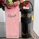 Aurora Goddess Tumbler, 316 Stainless Steel, 680ml 12H Hot & 24H Cold, Dual Drinking Portable Leak-Proof, Car Cup Holder, Light Luxury High Aesthetics, Perfect Gift!(golden)