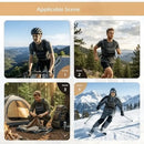 Multifunctional Trail Running Backpack, Portable Travel Hiking Pack, Reflective Hydration Backpack for Running, Hiking and Cycling (Black Camo Waterproof Oxford Cloth, Water Bladder Not Included)
