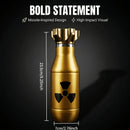 Creative Bomb Shaped Vacuum Tumbler, 500ml/16.91oz, 304 Inner & 201 Outer Stainless Steel, Vacuum Insulated 6-12H Hot/Cold, Leak-Proof Direct Drink, Hardcore Sci-Fi Trendy Item, Perfect Personality Gift!(brown)