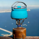 33oz Ultra-Light Foldable Camping Kettle, Food-Grade Silicone + 304 Stainless Steel, 1000ML Weighs Only 267g, Portable Anti-Scald, Versatile for Boiling & Cooking, Perfect for Camping Hiking Road Trips!(blue)