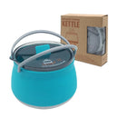 33oz Ultra-Light Foldable Camping Kettle, Food-Grade Silicone + 304 Stainless Steel, 1000ML Weighs Only 267g, Portable Anti-Scald, Versatile for Boiling & Cooking, Perfect for Camping Hiking Road Trips!(red)