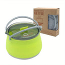 33oz Ultra-Light Foldable Camping Kettle, Food-Grade Silicone + 304 Stainless Steel, 1000ML Weighs Only 267g, Portable Anti-Scald, Versatile for Boiling & Cooking, Perfect for Camping Hiking Road Trips!(red)