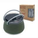 33oz Ultra-Light Foldable Camping Kettle, Food-Grade Silicone + 304 Stainless Steel, 1000ML Weighs Only 267g, Portable Anti-Scald, Versatile for Boiling & Cooking, Perfect for Camping Hiking Road Trips!(fluorescent green)
