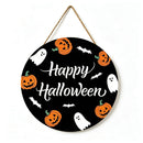 Halloween Happy Halloween Pumpkin Ghost Wooden Hanging Sign 12inch