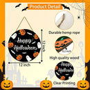 Halloween Happy Halloween Pumpkin Ghost Wooden Hanging Sign 12inch