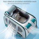 Large‑Capacity Pet Travel Carrier Bag, Portable Breathable Cat Dog Carrier, Crossbody Pet Handbag for Travel Car Trips, Pet Transport Bag 45×30×28cm