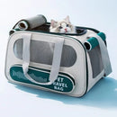 Large‑Capacity Pet Travel Carrier Bag, Portable Breathable Cat Dog Carrier, Crossbody Pet Handbag for Travel Car Trips, Pet Transport Bag 45×30×28cm