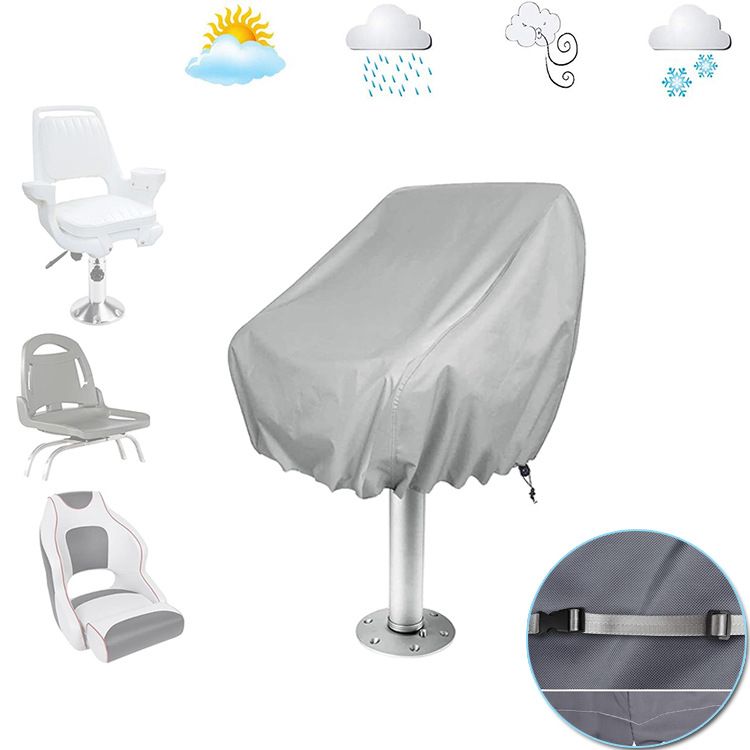 Boat Seat Cover, Waterproof Protective Cover for Outdoor Yacht Captain Chair, 210D Oxford Fabric Fixed Rear Seat Cover