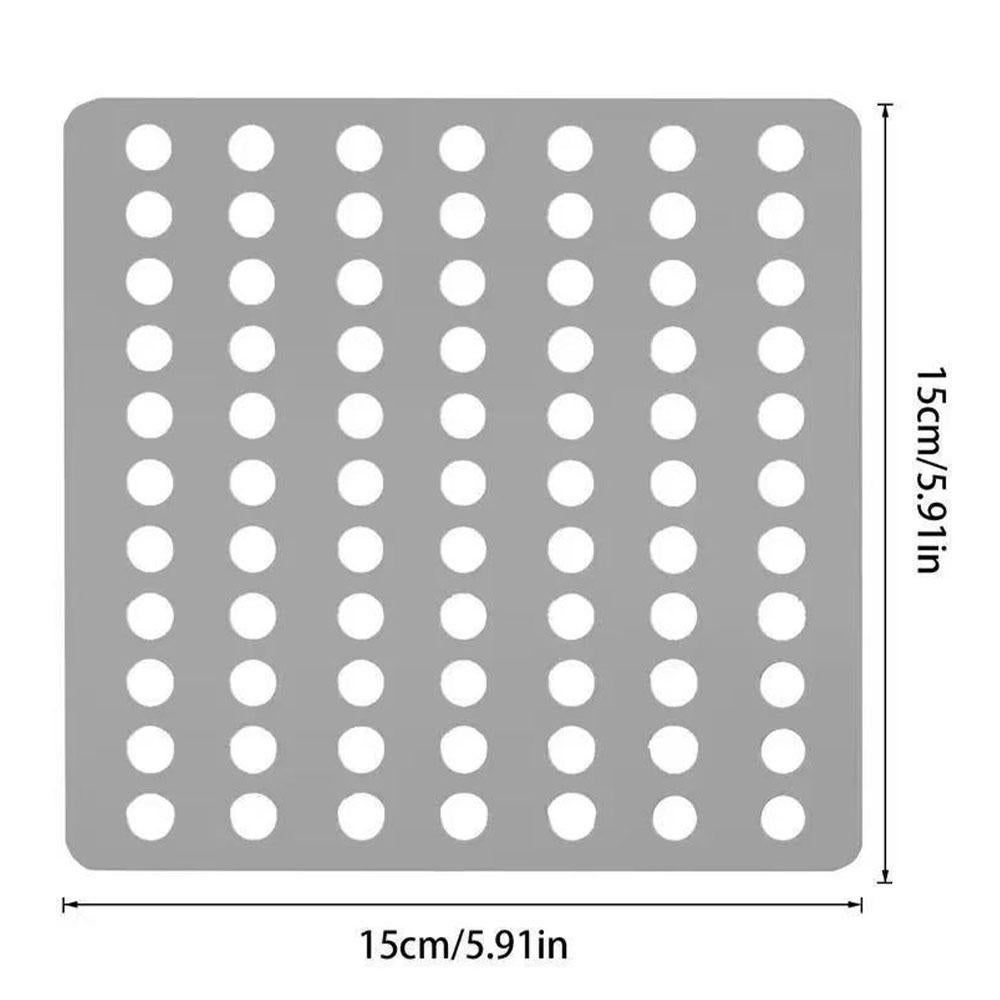 Stainless Steel Square Drain Cover Leaf Guard 15x15cm for Floor Drain - 2 Pack