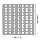 Stainless Steel Square Drain Cover Leaf Guard 15x15cm for Floor Drain - 2 Pack