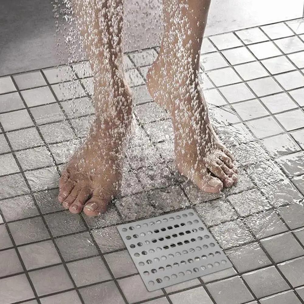 Stainless Steel Square Drain Cover Leaf Guard 15x15cm for Floor Drain - 2 Pack