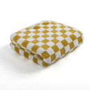 4 Piece Checkered Coral Fleece Towel Set Bath Face Towels - Yellow & Purple & Red & Blue