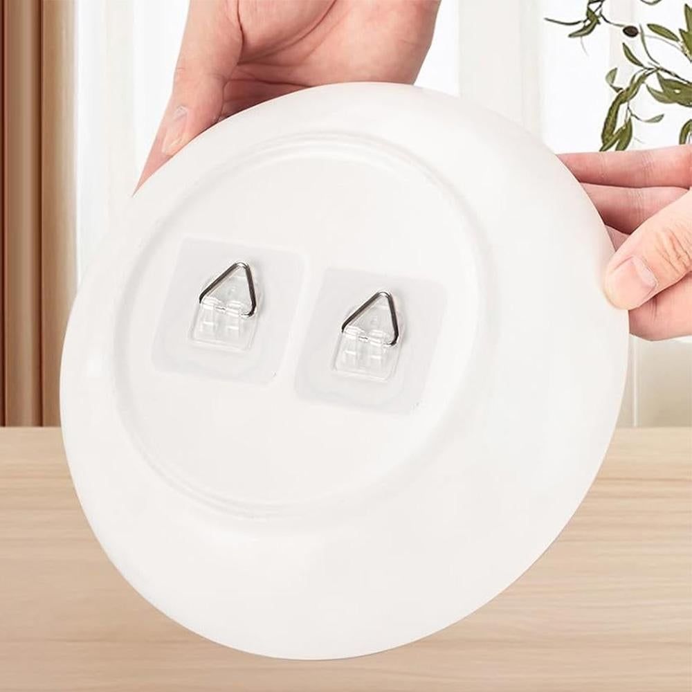20 PCS Wall Plate Hangers Adhesive Picture Hangers for Paintings