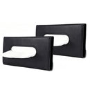 2 Pack Car Tissue Holder Universal for Visor PU Leather Tissue Box and Mask Holder