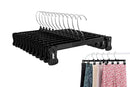 12 PCS 360 Degree Rotating Clothes Hangers with Adjustable Clips for Pants Skirts