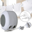 Double Line Retractable Clothesline Wall Mounted Laundry Drying Rack 15m