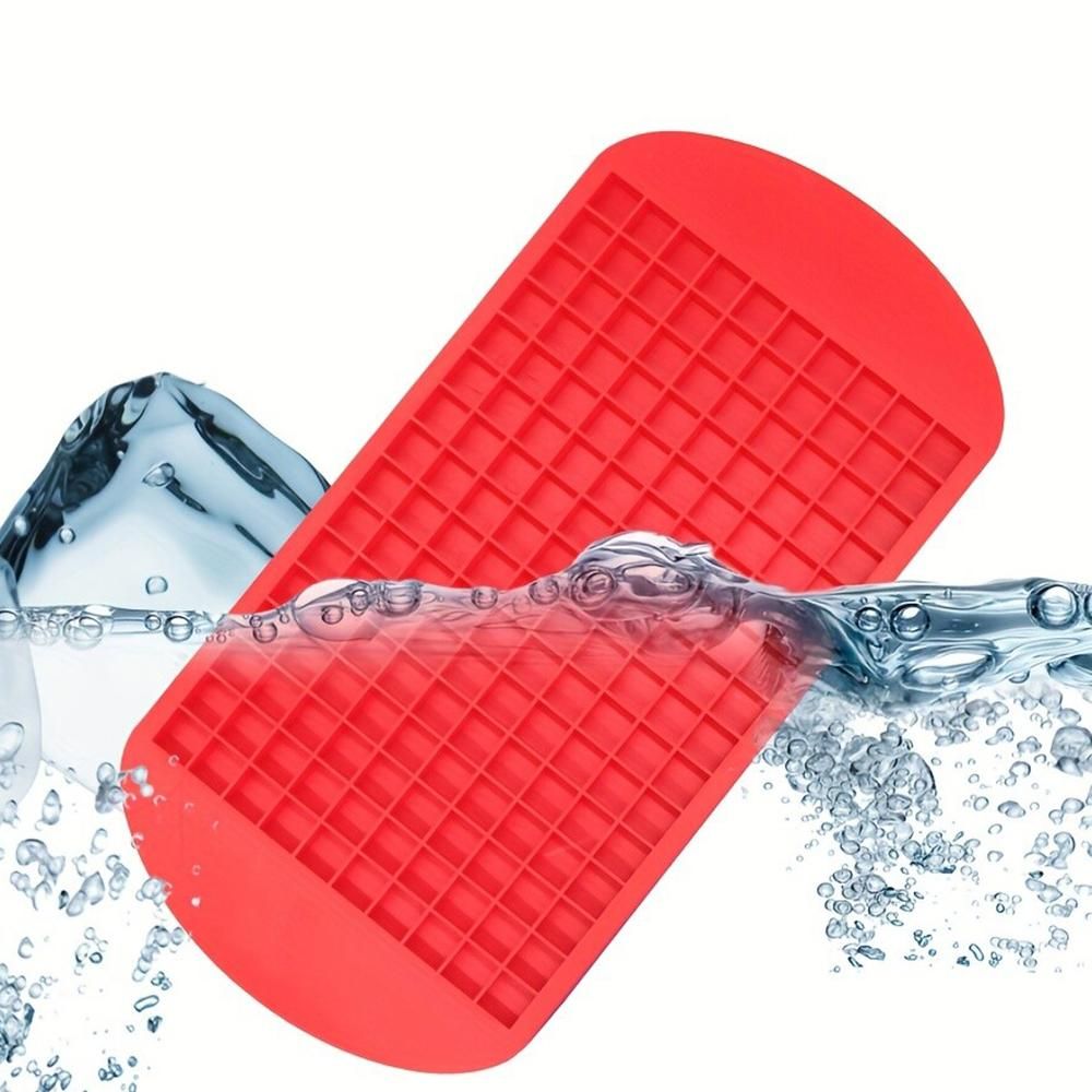 4 Pack Silicone Mini Ice Cube Trays 1cm Crushed Ice Maker Stackable Mold