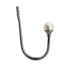 2Pcs U Shape Pearl Curtain Holdback Hooks with Screws - Black