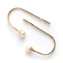 2Pcs U Shape Pearl Curtain Holdback Hooks with Screws - Gold