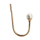 2Pcs U Shape Pearl Curtain Holdback Hooks with Screws - Gold